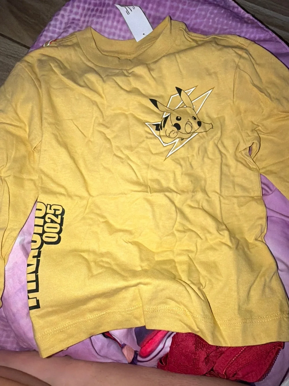 GAP Yellow Pikachu Graphic Long-Sleeve Tee